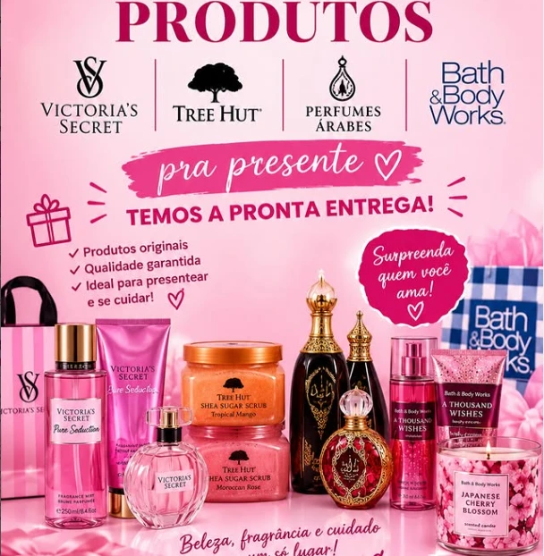 Victoria's Secret, Tree Hut, Perfumes Árabes e Bath & Body Works